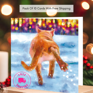 Baby It's Cold Outside - Cat Christmas Card