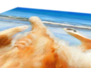 Life's A Beach - Golden Retriever Eco Canvas