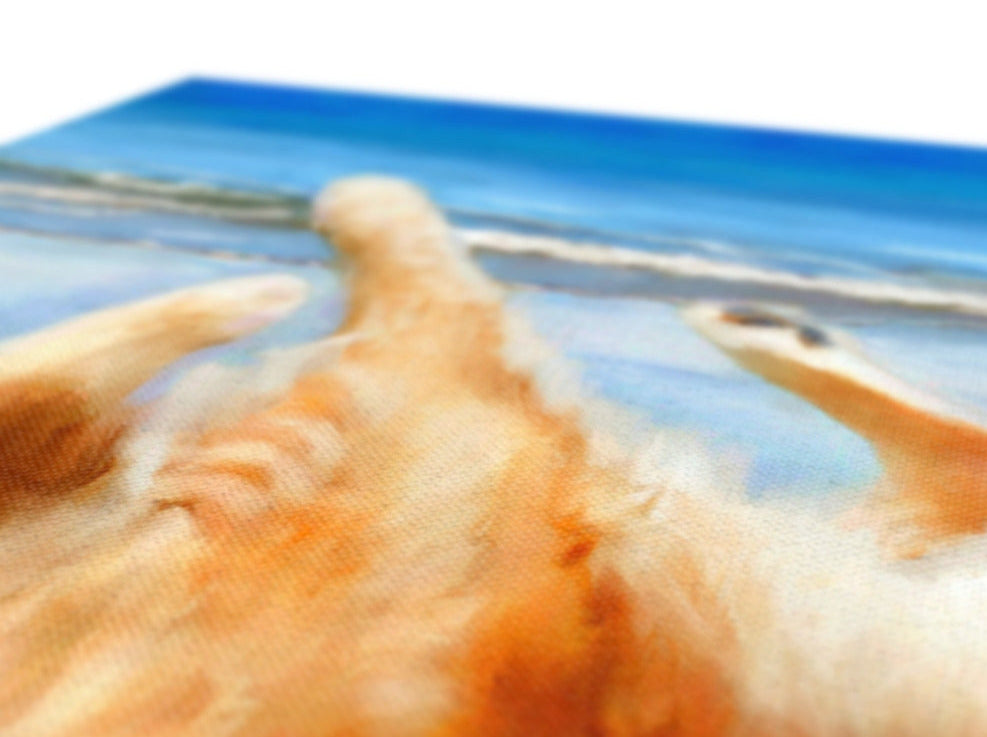 Life's A Beach - Golden Retriever Eco Canvas
