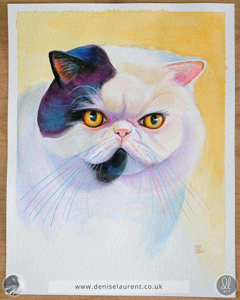 Portrait Of Buzz In Watercolour