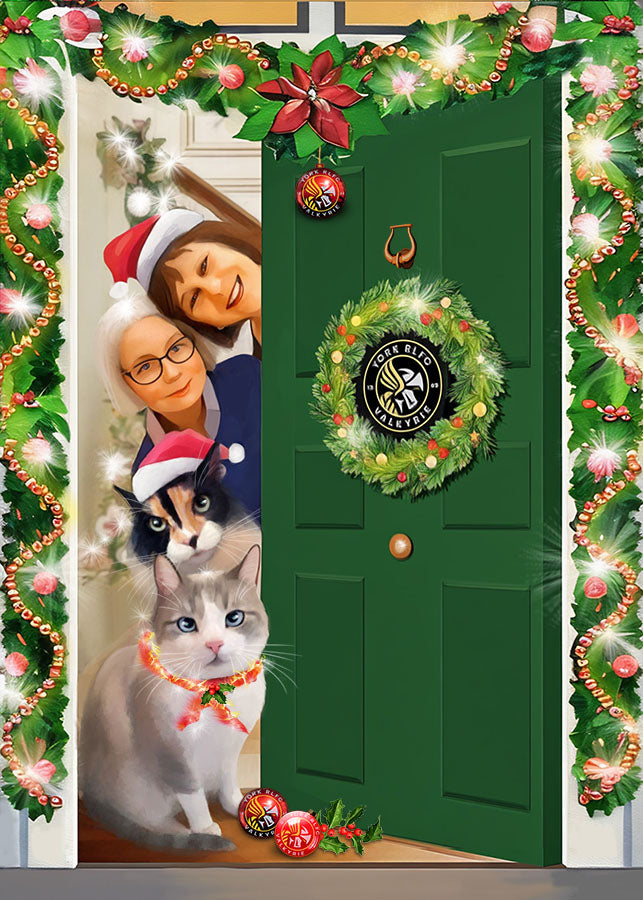 Green Door Christmas Card