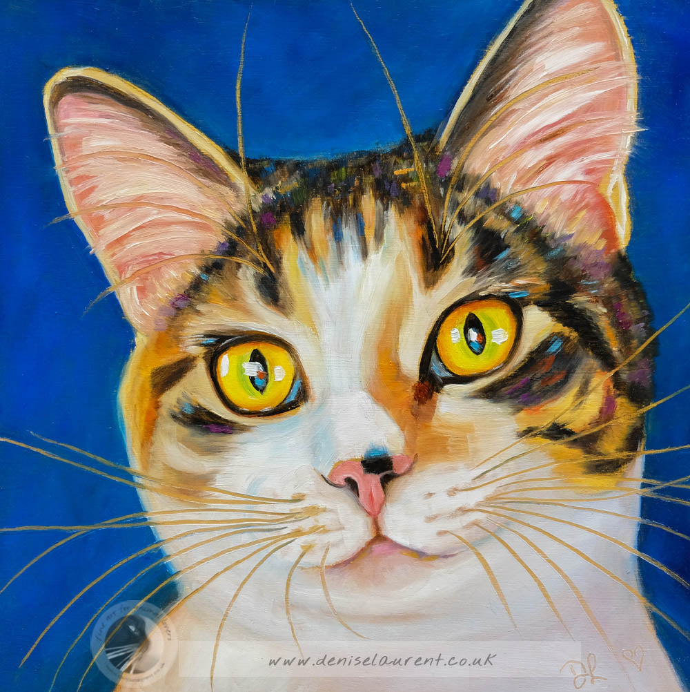 Groovy - 8x8" Tabby Cat Painting