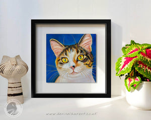 Groovy - 8x8" Tabby Cat Painting