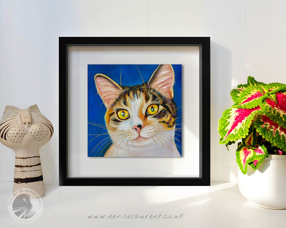 Groovy - 8x8" Tabby Cat Painting