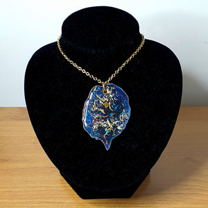 Hazel Leaf Necklace - Purple/Blue
