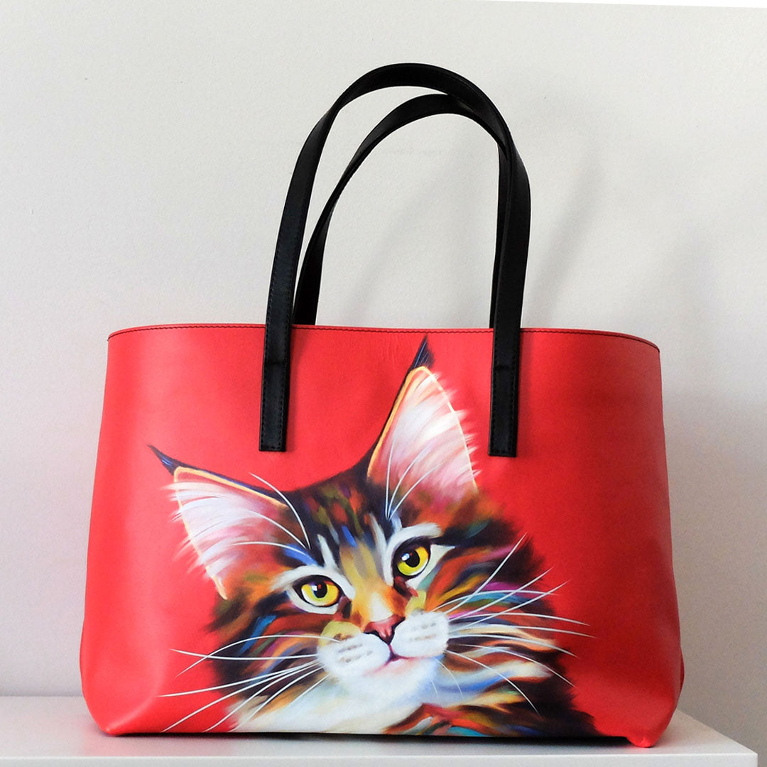 Custom Leather Tote Bag