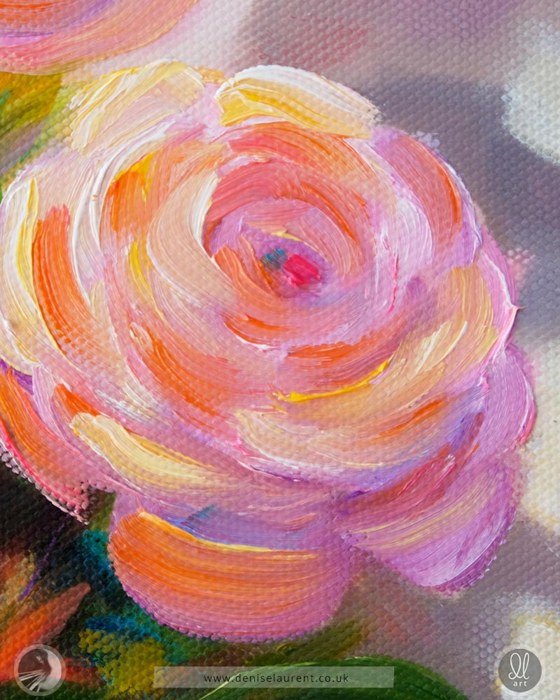 Roses And Shadows 10x8" Painting