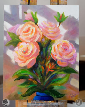 Roses And Shadows 10x8" Painting