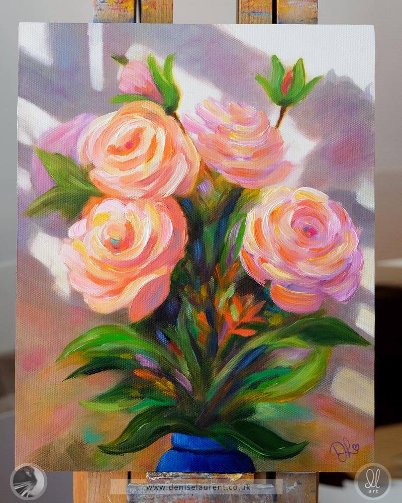 Roses And Shadows 10x8" Painting