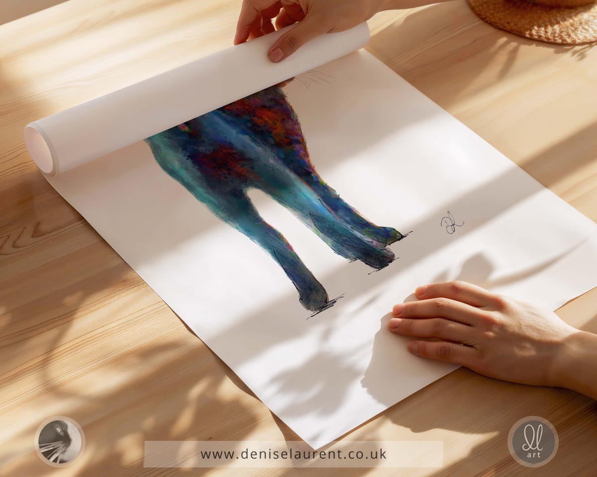 Prints on paper are carefully rolled in tissue paper and shipped in a strong postal tube so they reach you in perfect condition.