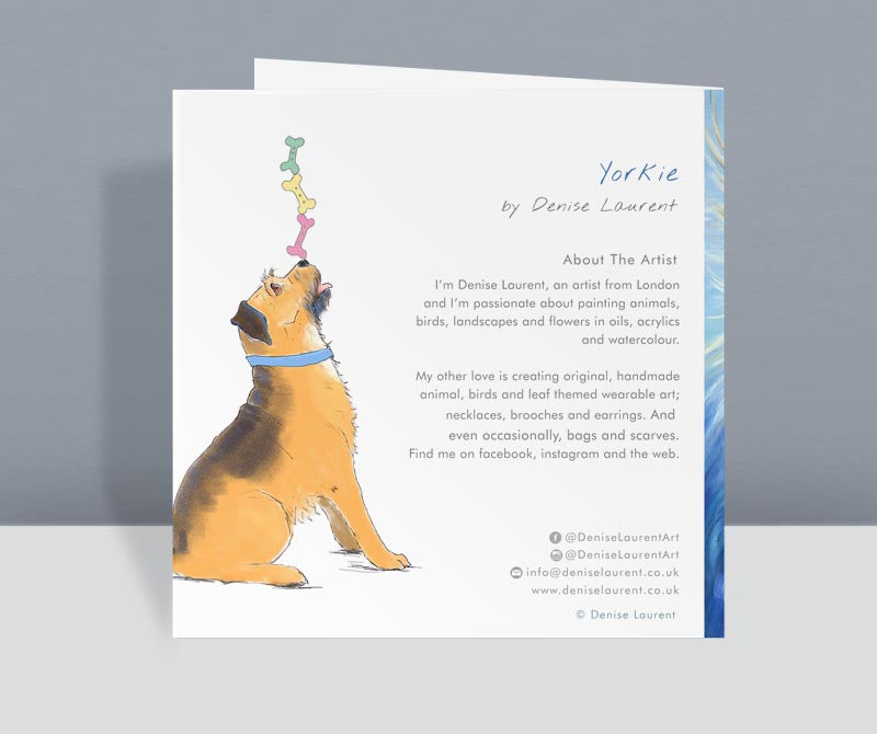 A Yorkshire terrier card