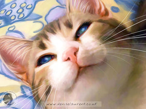 Daisy's Smile - Tabby Cat Print