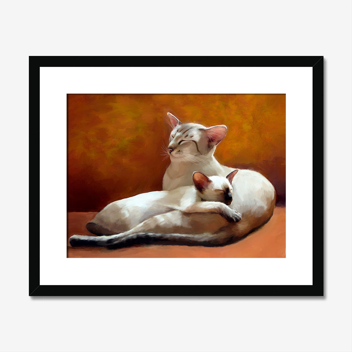 Father and Daughter - Siamese Cat Art Print