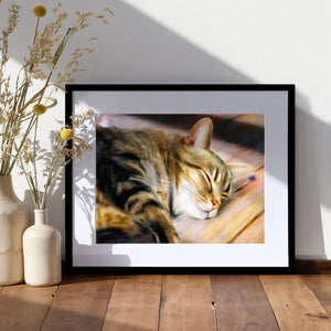 Hot Spot - Tabby Cat Art Print
