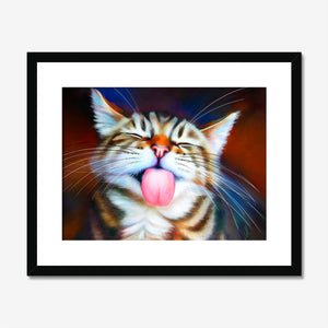 Lick Me! - Tabby Cat Art Print