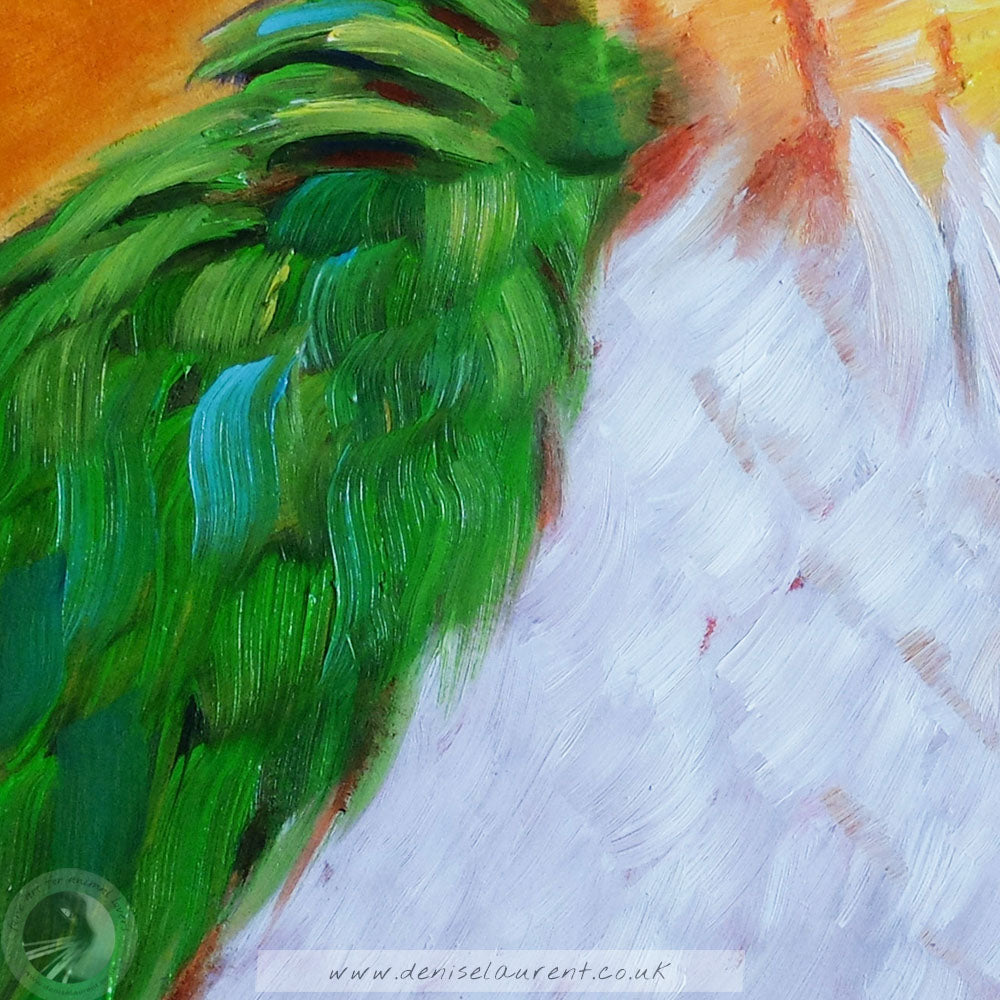 Percy The Parrot 6x6" Painting