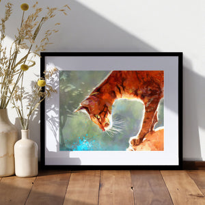 Splash - Oriental Cat Art Print