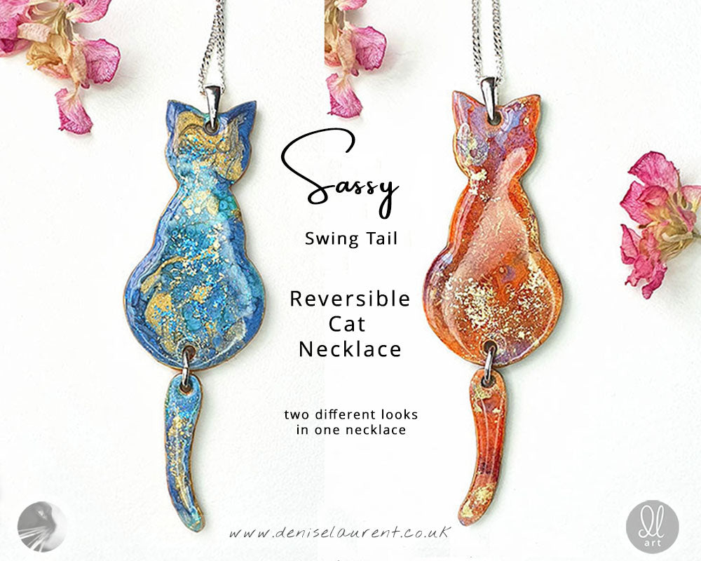 Commission A Reversible Cat Pendant With Swinging Tails