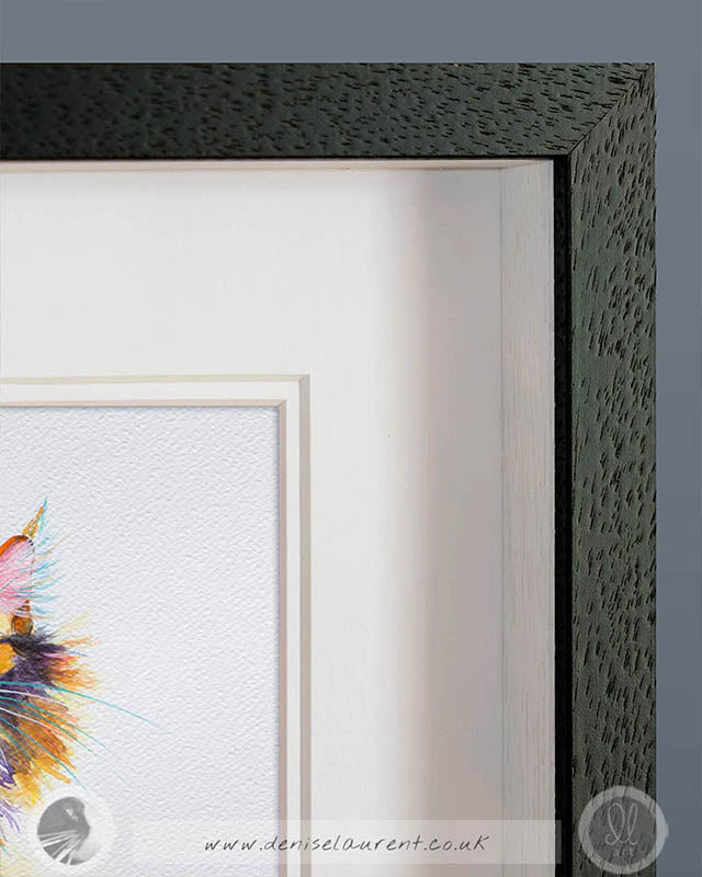 Windswept Tortie -  18"x12" Watercolour Painting