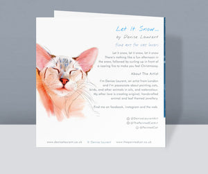 Let It Snow - Siamese Cat Christmas Card