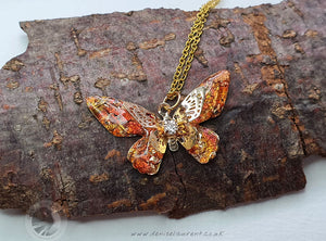 Fire Winged Butterfly Pendant