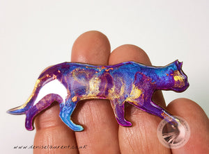 Strolling Cat Brooch - Charlie