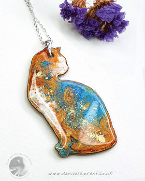 Elli Reversible Necklace Green/Orange