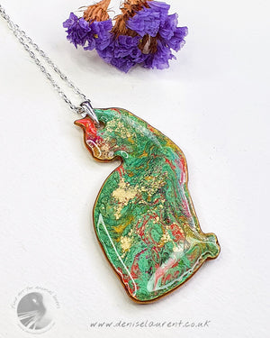 Elli Reversible Necklace Green/Orange