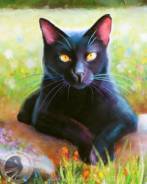 Portrait Of Big Cat And Small Cat - Commission