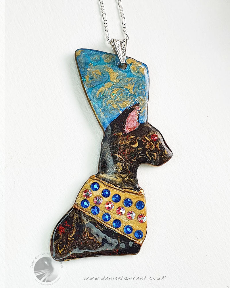 Egyptian Cat Pharaoh Necklace
