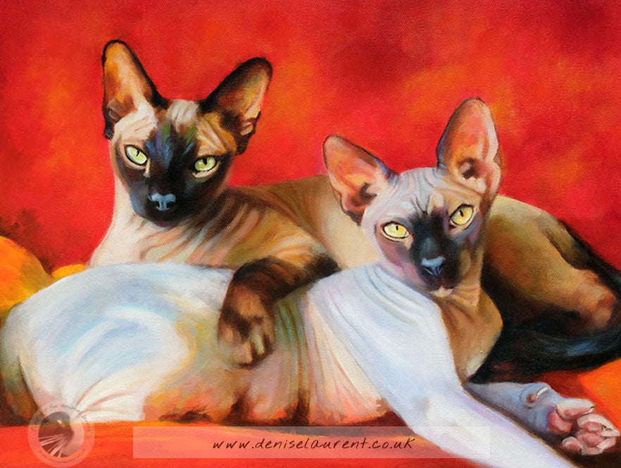 Portrait Of Dobby And Raisin - Sold