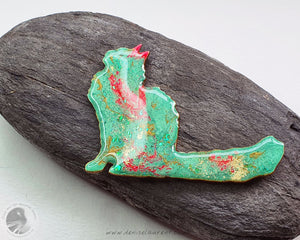 Longhaired Cat Brooch - Poppy