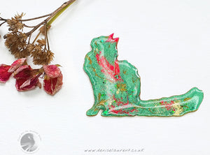 Longhaired Cat Brooch - Poppy
