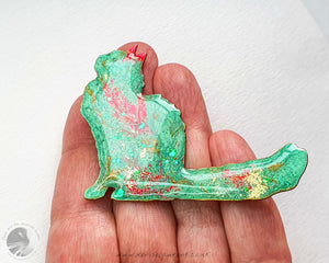 Longhaired Cat Brooch - Poppy