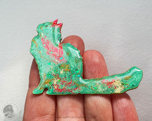 Longhaired Cat Brooch - Poppy