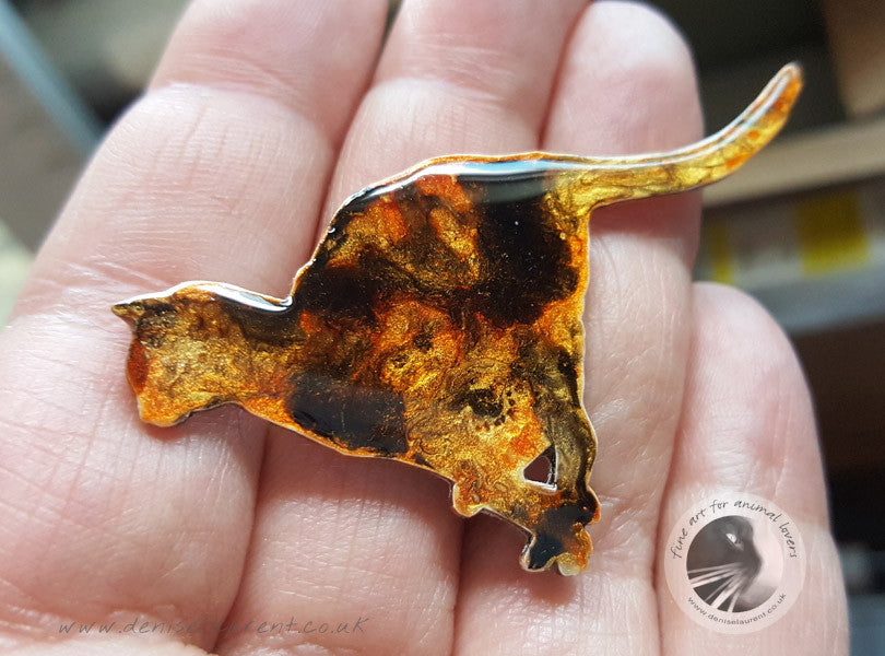 Running Cat Brooch