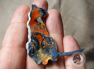Multi Coloured Cat Brooch