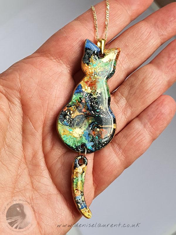 Commission A Reversible Cat Pendant With Swinging Tails
