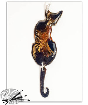 Commission A Reversible Siamese Cat Pendant