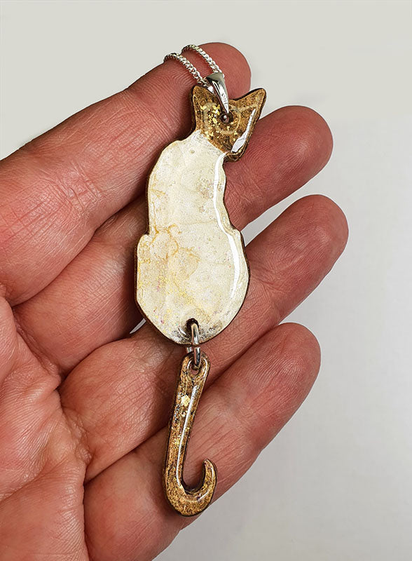 Commission A Reversible Siamese Cat Pendant