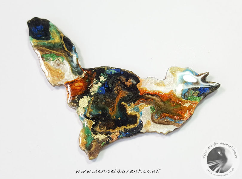 Longhaired Cat Brooch - Teddy