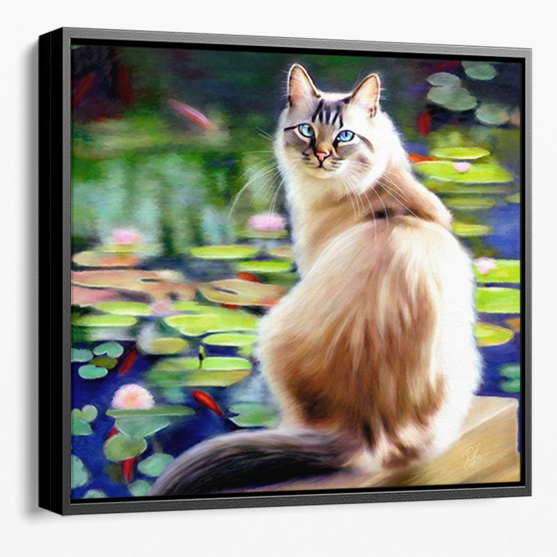The Fishpond - Cat Art Print