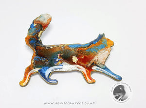 Walking Maine Coon Cat Brooch