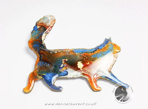Walking Maine Coon Cat Brooch