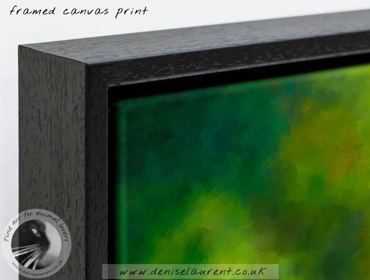 edge detail of the framed canvas