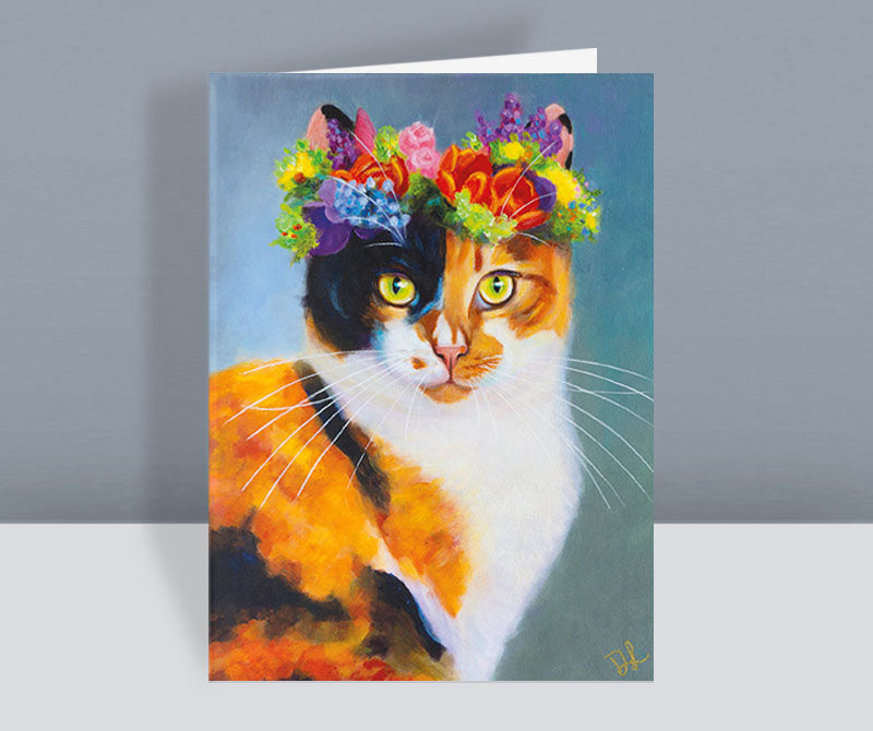 Flower Cat Card