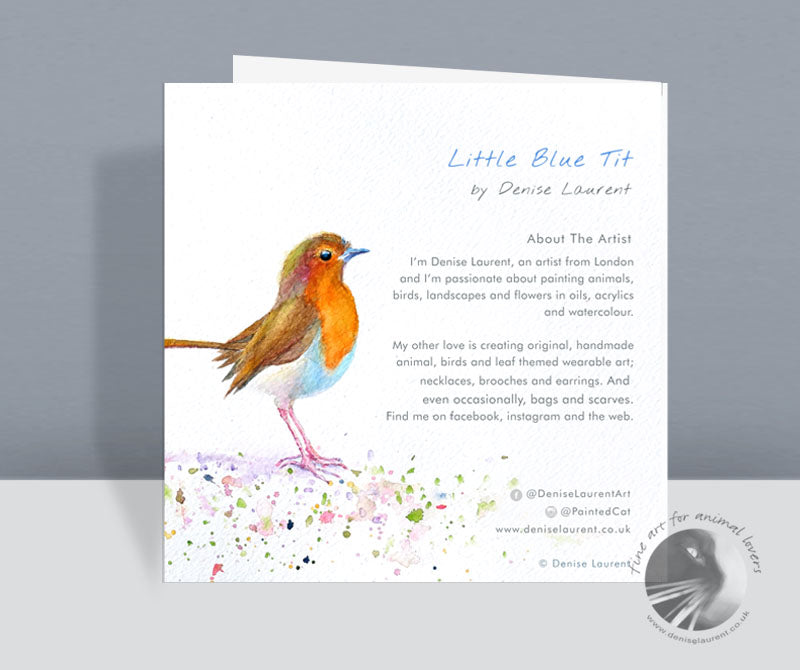 Little Blue Tit - Greetings Card