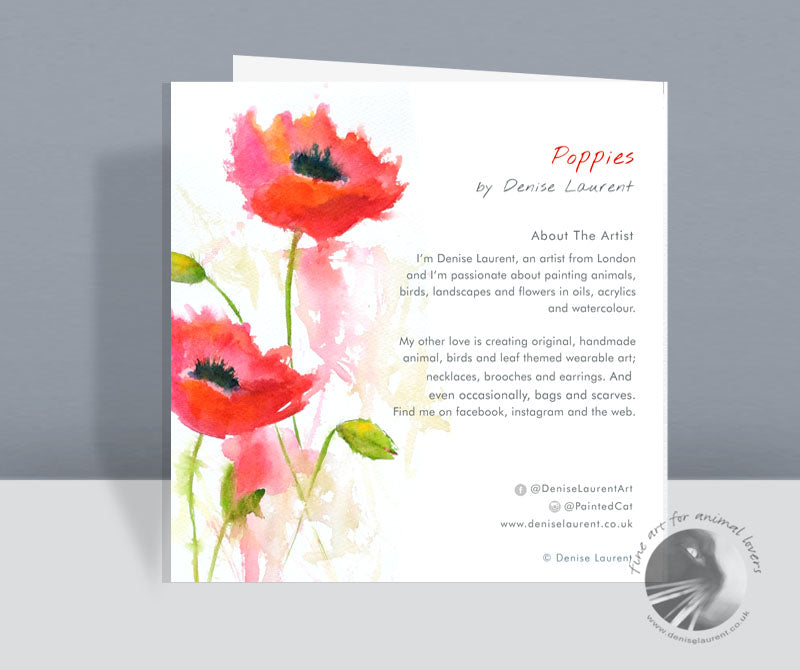 Poppies - Greetings Card