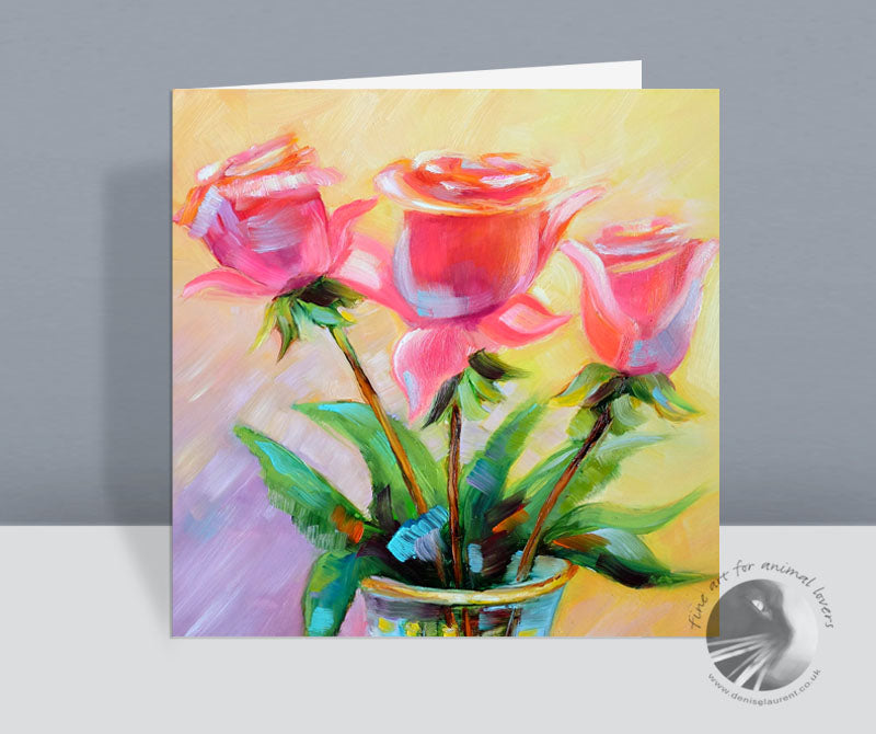 Three Roses - Greetings Card