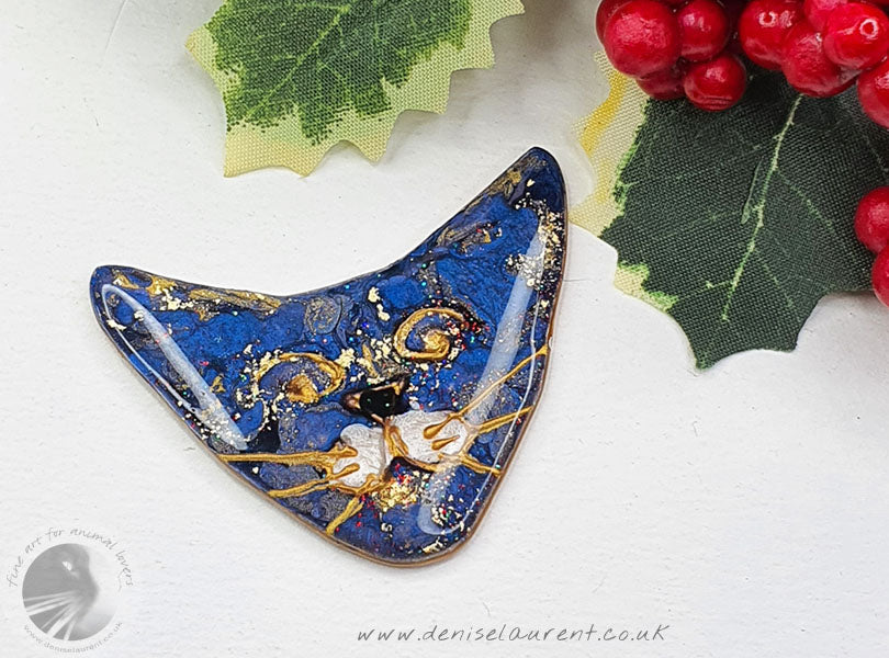 Catitude Cat Brooch - Starry